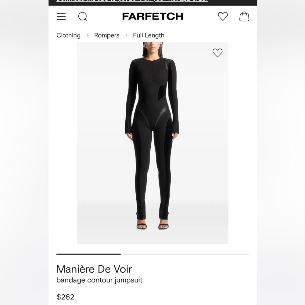 Maniere De Voir Black Contour Jumpsuit